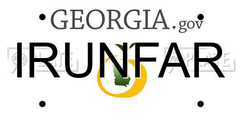 IRUNFAR Georgia License Plate
