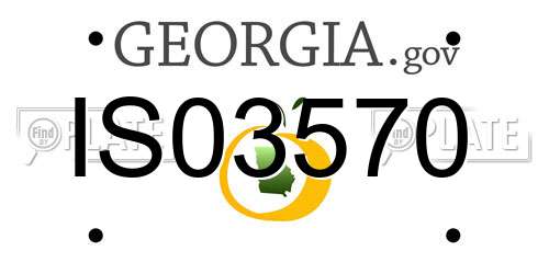 IS03570 Georgia License Plate