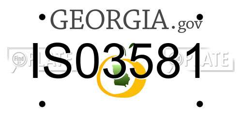 IS03581 Georgia License Plate