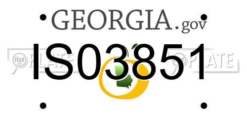 IS03851 Georgia License Plate