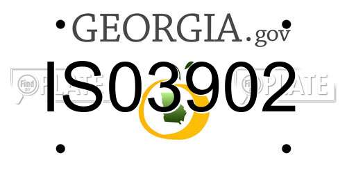 IS03902 Georgia License Plate