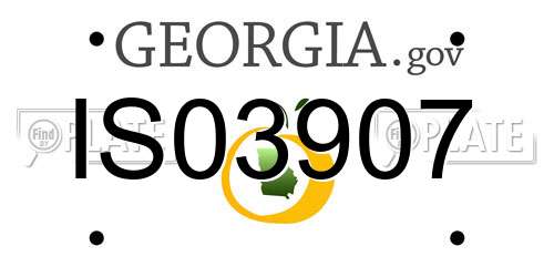 IS03907 Georgia License Plate
