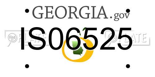 IS06525 Georgia License Plate
