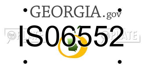 IS06552 Georgia License Plate