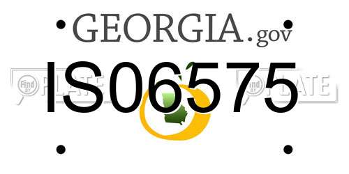 IS06575 Georgia License Plate