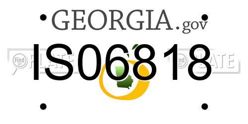 IS06818 Georgia License Plate