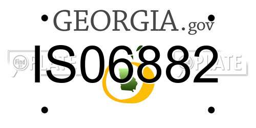 IS06882 Georgia License Plate