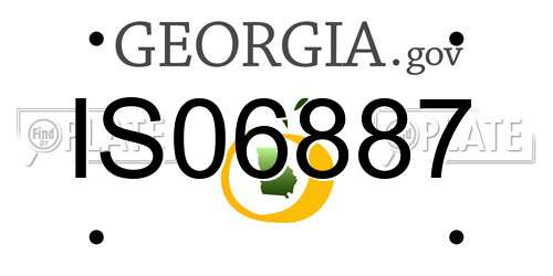 IS06887 Georgia License Plate