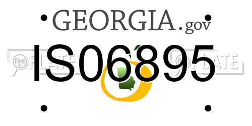 IS06895 Georgia License Plate