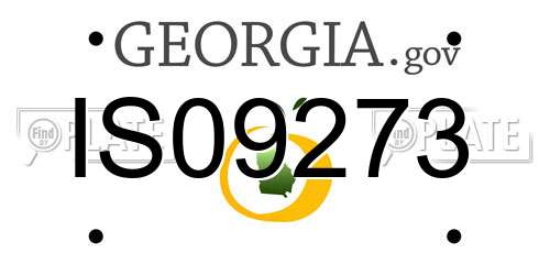 IS09273 Georgia License Plate