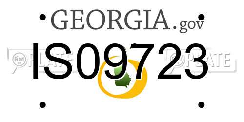 IS09723 Georgia License Plate