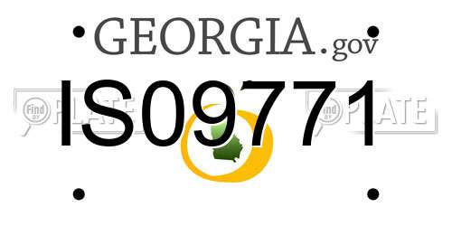 IS09771 Georgia License Plate