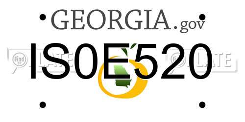 IS0E520 Georgia License Plate