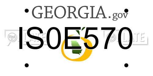 IS0E570 Georgia License Plate