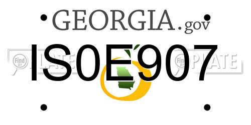 IS0E907 Georgia License Plate
