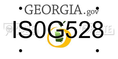 IS0G528 Georgia License Plate