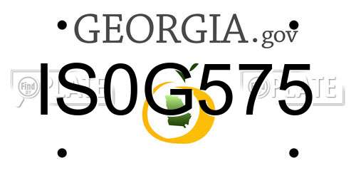 IS0G575 Georgia License Plate