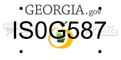 IS0G587 Georgia License Plate