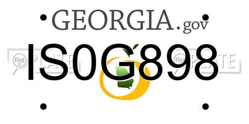 IS0G898 Georgia License Plate