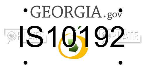 IS10192 Georgia License Plate