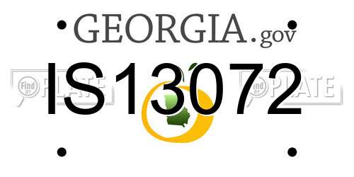 IS13072 Georgia License Plate