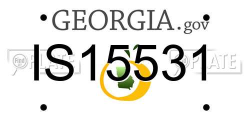 IS15531 Georgia License Plate