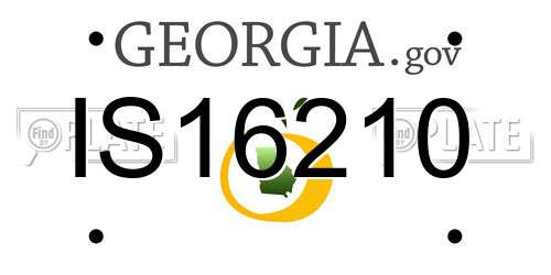 IS16210 Georgia License Plate