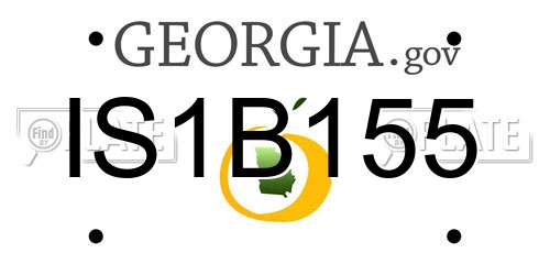 IS1B155 Georgia License Plate