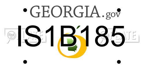IS1B185 Georgia License Plate