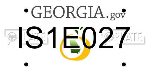 IS1E027 Georgia License Plate
