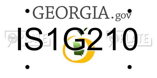 IS1G210 Georgia License Plate