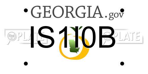 IS1I0B Georgia License Plate