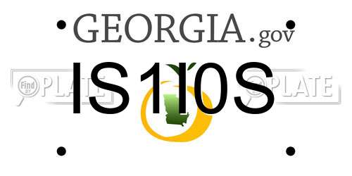 IS1I0S Georgia License Plate