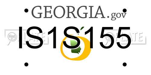 IS1S155 Georgia License Plate