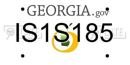 IS1S185 Georgia License Plate