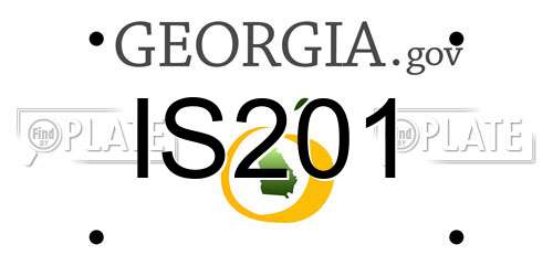 IS201 Georgia License Plate