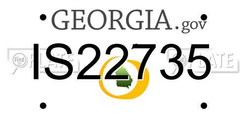 IS22735 Georgia License Plate