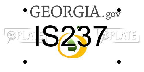 IS237 Georgia License Plate