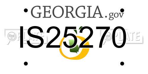 IS25270 Georgia License Plate
