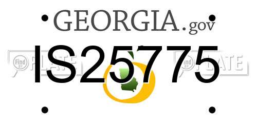 IS25775 Georgia License Plate