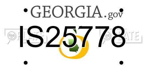 IS25778 Georgia License Plate