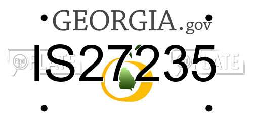 IS27235 Georgia License Plate