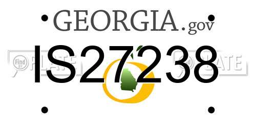 IS27238 Georgia License Plate