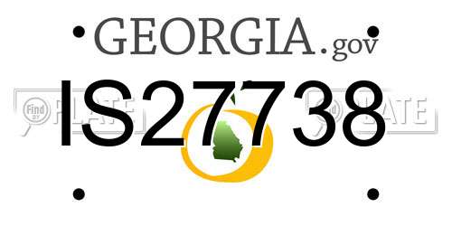 IS27738 Georgia License Plate