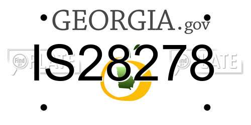 IS28278 Georgia License Plate