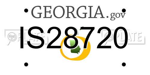 IS28720 Georgia License Plate