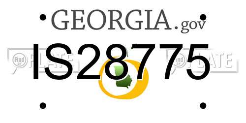 IS28775 Georgia License Plate