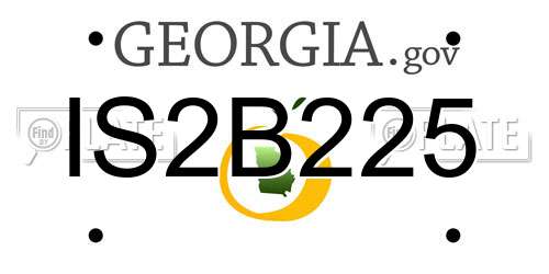 IS2B225 Georgia License Plate