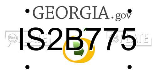 IS2B775 Georgia License Plate