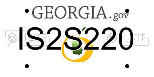IS2S220 Georgia License Plate